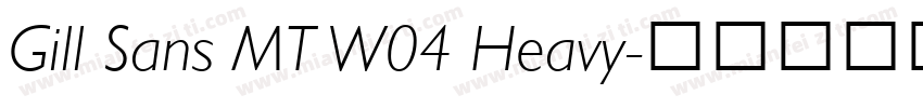 Gill Sans MT W04 Heavy字体转换